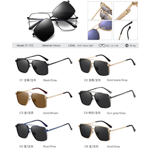 Gafas de Sol Unisex MS 91702 2024 con Logotipo Personalizado, Nuevo Estilo, Moda, Degradado, <span class=keywords><strong>Luz</strong></span> Azul Polarizada, Marco Metálico Óptico - Product Image 4