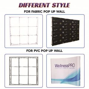 PVC or Fabric Pop up Wall Display Stand Frame Exhibition Trade Show Aluminum Pop up Display Backdrop Pop up Backdrop Stand - Product Image 2