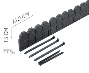 Bordatura per Giardino in Gomma Riciclata Nera Ultra Curva con Servizio di Taglio - Product Image 1