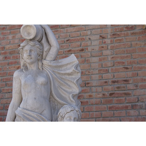 China fábrica fornecedor branco mármore esculpido pedra mármore <span class=keywords><strong>nude</strong></span> mulher anjo estátua moça escultura - Product Image 2