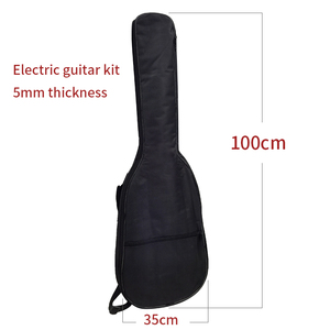 Toptan Bas Gitar Çantası Siyah Polyester Elyaf 5mm Kalınlığında Gitar Sırt Çantası Elektrik Gitar Aksesuarları - Product Image 5