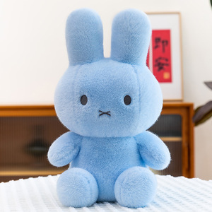 Juguetes de peluche de conejo arcoíris coloridos, lindos cojines de conejito de Pascua, almohada para dormir, regalo barato para máquina de garras Miffy - Product Image 4