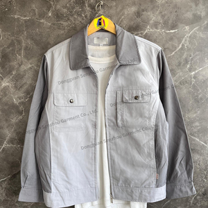 Tùy Chỉnh Thời Trang Phố Dây Kéo Áo Sơ Mi Chất Lượng Cao Boxy T Áo Sơ Mi Người Đàn Ông Cổ Điển Axit Rửa Ngắn Tay Áo Zip up Áo Khoác - Product Image 5