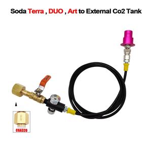 Manguera Externa para Tanque de CO2 DUO Quick Connect Sodastream Terra con Válvula de Bola de Control de Flujo, 60 Pulgadas de Largo, Herramientas Neumáticas - Product Image 3