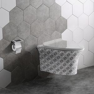 Inodoro de Cerámica de Alta Calidad, Inodoro Suspendido en la Pared, Inodoro Redondo para Baño - Product Image 3