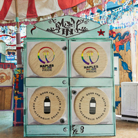 Jetons et pièces de monnaie personnalisés en bois de hêtre poli, motif art populaire, pour cafés