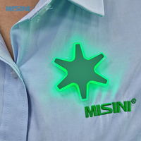 Badge étoile lumineux LED pour vêtements - Support magnétique/à épingle, batterie rechargeable 48H, accessoire de fête, concert, animation, ambiance