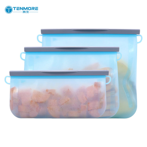 Sacs alimentaires réutilisables <span class=keywords><strong>en</strong></span> silicone écologiques, anti-fuite, remplaçant les sacs <span class=keywords><strong>en</strong></span> plastique jetables - Product Image 1