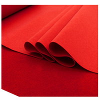 Tapis Rouge Géométrique d'Intérieur/Extérieur pour Camping Mariage, en Rouleau, à Poils Longs, Antidérapant, en Polyester, pour Événements, Aiguilleté pour Décoration Murale et de Voiture