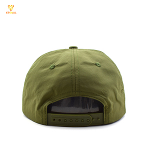 Không Có Cấu Trúc 5 Bảng Điều Chỉnh Snapback Cap Màu Xanh Lá Cây Nylon Sợi Dây Thừng Hat Với Tùy Chỉnh Thêu Handmade Logo Leopard Argyle Mô Hình Oxford Vải - Product Image 5