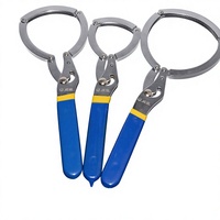 Clé à poignée trempée en acier laminé à froid, robuste, à ouverture large réglable de 55 à 115 mm, pour démontage de moteur, jeu d'outils pour filtre à huile
