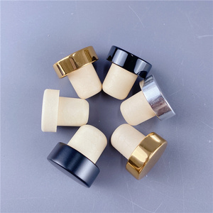 MUESTRA GRATUITA Tapón de sellado metálico reutilizable de Zamak y corcho sintético de madera para botellas de vino, licores, ginebra y vodka - Product Image 6