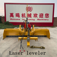 Grattoir de terres agricoles de type 12JP-250 équipé d'un tracteur haute puissance et d'une machine de nivellement laser