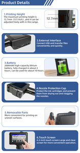 Small Handheld Automatic Inkjet Printer for Food Packaging for Bags and Bottles Batch Production Date Logo <strong>Coders</strong> - Product Image 6