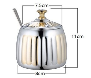 Utensilios <span class=keywords><strong>de</strong></span> Cocina: Recipiente para <span class=keywords><strong>Sal</strong></span>, Tarro para Especias, Recipiente para Azúcar <span class=keywords><strong>de</strong></span> Acero Inoxidable con Cuchara - Product Image 2