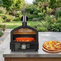 Four à pizza au gaz portable FPB-2 pour l'extérieur, allumage électronique, construction en acier inoxydable, design sans fumée pour la famille