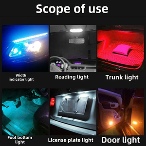 Nouvelle lampe de lecture intérieure <span class=keywords><strong>LED</strong></span> YFL T10 4014 15SMD 12V 3W pour <span class=keywords><strong>voiture</strong></span>, éclairage de toit et de plaque d'immatriculation, température de couleur 6000K - Product Image 6