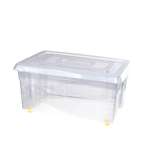 Mundibox 45L Scatola portaoggetti trasparente con ruote per un facile trasporto. - Product Image 1