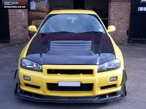 ชิ้นส่วนรถยนต์คาร์บอนไฟเบอร์,สำหรับ Nissan Skyline R34 GTR Nismo Style ฝากระโปรงหน้า - Product Image 4