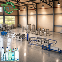 Usine d'embouteillage d'eau de pointe 20000BPH 0-2L avec remplisseuse 3-en-1 CGF40-40-12 et système d'étiquetage OPP
