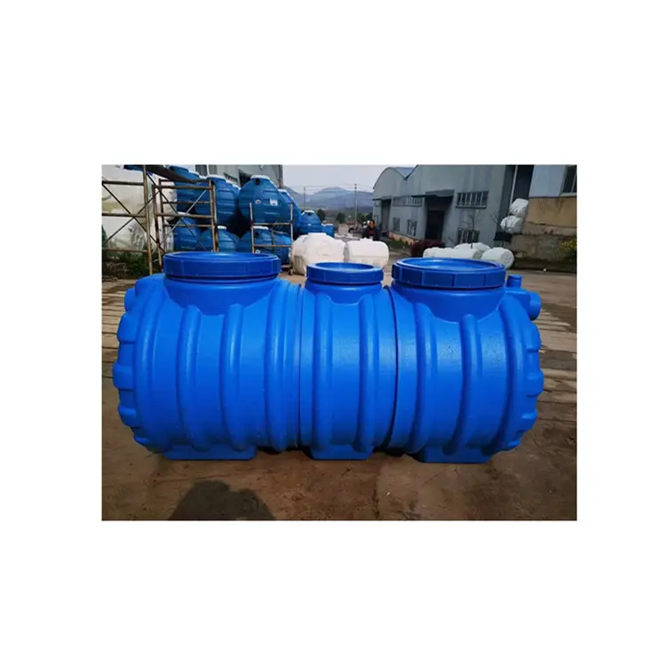 Free Maintenance Underground Toilet Water Treating Convenient Installation Three Grids Pp+pe Septic Tank