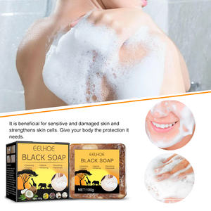 Deep Cleansing Moisturizing Black <b>Soap</b> Anti Acne Whitening <b>Soap</b> Organic Handmade Black <b>Soap</b> - Product Image 4