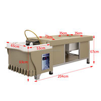 Lit de massage multifonctionnel japonais Jincheng pour salon de beauté, avec hydrothérapie LED, massage thaïlandais et cadre en cuir et bois