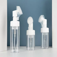 Nouvel Arrivage – Flacon Pompe Personnalisé pour Mousse Nettoyante Visage, Brosse en Silicone, Matériau PET, Capacités 100ml/150ml/200ml, Bouchon à Vis