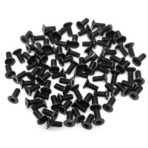 Tornillos de máquina de cabeza plana de acero inoxidable SS304, negros, M2 M3 M4 M5, rosca fina métrica - Product Image 2