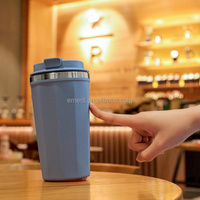 Tasses à café isothermes 2026 Emerit personnalisables avec logo, 500 ml, sans BPA, double paroi, revêtement en acier inoxydable 18/8, avec ventouse, idéales comme cadeaux