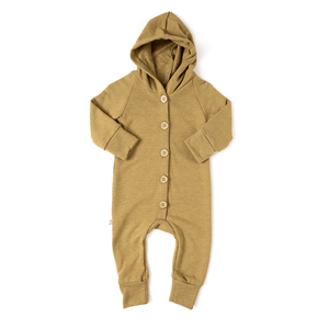 Custom New Autumn <strong>Winter</strong> Newborn <strong>Clothes</strong> Boys' Girls' <strong>Baby</strong> Hooded Jumpsuit Solid Color Romper Cotton Organic Infant Jumpsuit - Product Image 5