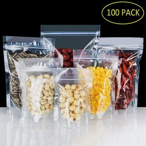 Thấp moq biểu tượng tùy chỉnh in nhiều lớp nắp kéo trong suốt rõ ràng Zip khóa ziplock đứng lên bao bì thực phẩm <span class=keywords><strong>Pouch</strong></span> túi nhựa - Product Image 2
