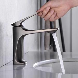 Grifo de Baño Monomando de Presión Atmosférica Yao Peng Gris Metálico con Válvula de Cerámica para Agua Fría y Caliente para Lavabo de Encimera - Product Image 1