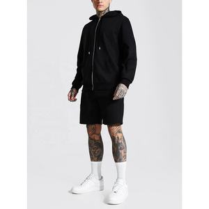 Sudadera con capucha ajustada para hombre, ropa deportiva de manga corta, conjunto doble de verano, novedad - Product Image 4