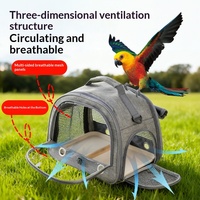 Sac de transport pour oiseaux en nylon imperméable, sac bandoulière pour petits animaux, transparent, portable, respirant, design anti-évasion pour perroquets