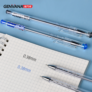 Bút bi Genvana bán buôn, thân bút trong suốt đơn giản, ngòi 0.5, bút bi viết êm, bút stylus. - Product Image 3