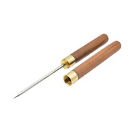 Pique-glace et ciseau à glace en acier inoxydable avec manche en bois, outils de bar