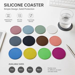 Sous-verres en silicone antidérapants en gros avec logo personnalisé pour la maison, les restaurants, les hôtels, les bars, les cadeaux promotionnels d'entreprise, tapis en PVC - Product Image 2