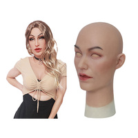 Masque de tête en silicone pour travestis, transgenres, drag queens et soirées sissy, masque de beauté pour homme et femme