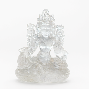 Sculpture de la déesse Tara en quartz clair : une addition divine à votre maison et à votre vie. Reiki/Chakra/Énergie/Thérapie. Décoration intérieure. - Product Image 2