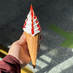 Red Berry Strawberry Jam Sweet Soft Serve 8.6inch Faux Props Festival Gathering Model White Original Food Shops Decoration Play - Product Image 2
