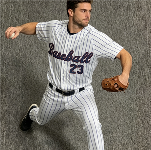 Vêtements de sport de baseball, logo brodé sur tissu sergé, motif uni, jersey de mode sublimé - Product Image 1