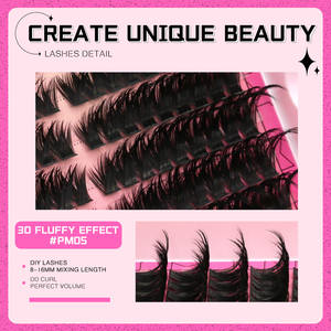 <span class=keywords><strong>Cils</strong></span> en gros pointus et fins, style dessin animé, effet bouclé et volumineux, type renard - Product Image 4