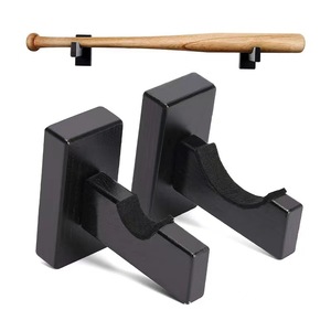 <b>Wall</b> <b>Mounted</b> Baseball Bat Storage Rack Black 2 Tier Durable Multipurpose Display <b>Shelf</b> For Home Garage - Product Image 1