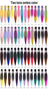 Anekalon-Paquete de 2 trenzas de <span class=keywords><strong>pelo</strong></span> trenzado de fibra, 2 en 1 ez pre estiramiento para trenzas - Product Image 4