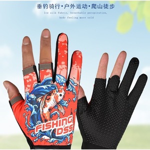 ถุงมือตกปลาฮูเวย์แบบครึ่งนิ้ว ระบายอากาศได้ดี กันลื่น สำหรับตกปลาทะเล ใช้ได้ทั้งชายและหญิง ผลิตจากโพลีเอสเตอร์ 1 คู่ - Product Image 2