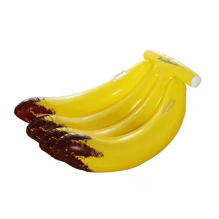 Banane Gonflable 60 Et 180 Cm – Jouet Aquatique Piscine Et Plage – Décoration Tropicale Pour Fêtes D'Été