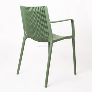 <span class=keywords><strong>Silla</strong></span> <span class=keywords><strong>de</strong></span> plástico apilable <span class=keywords><strong>de</strong></span> nuevo diseño moderno con reposabrazos - Product Image 2