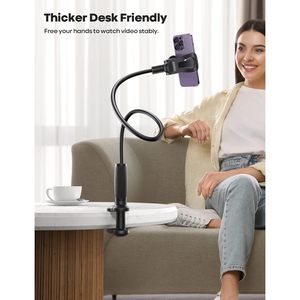 Support de téléphone antidérapant flexible à col de cygne, pince stable améliorée, matériau en alliage, trépied de table de 33,4 pouces, CE - Product Image 6