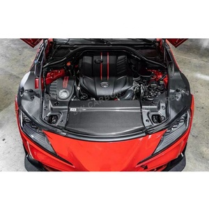 Nuovo pannello di raffreddamento in fibra di carbonio piastra di copertura del radiatore per Toyota per Supra MK5 A90 A91 <span class=keywords><strong>GR</strong></span> include viti cappe motore - Product Image 6